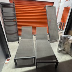 4 Metal Outdoor Sun beds High Quality