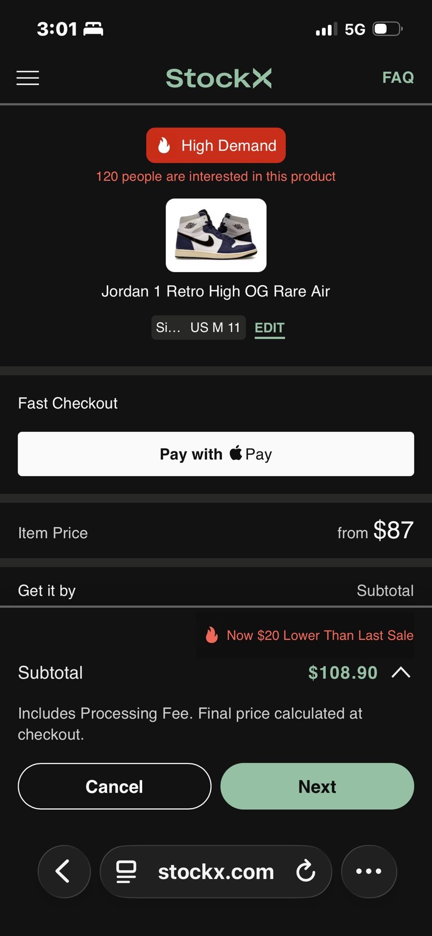 Jordan 1 Retro High OG Rare Air