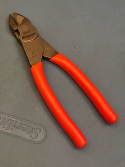 Snap-on Tools 87ACF Diagonal Cutters 7" VectorEdge Red Vinyl Pliers