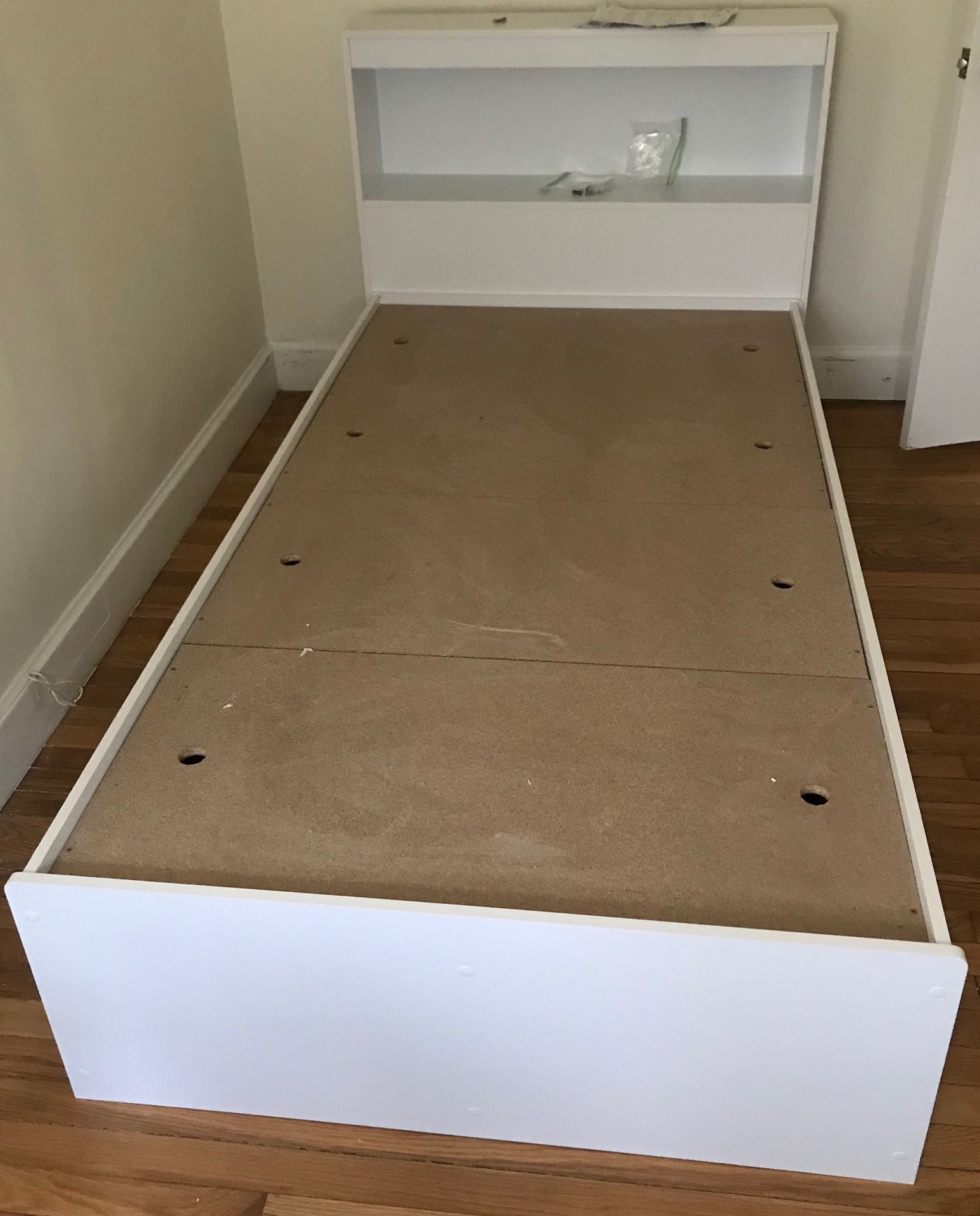 New twin sized platform bed with storage
