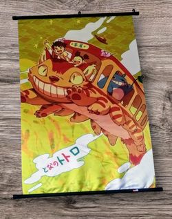 Catbus Adventure Anime Fabric Wall Scroll 35" X 26"