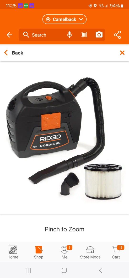 Aspiradora Ridgid Gen5x R86090b Brushless Ridgid 18v Wet Dry Vac
