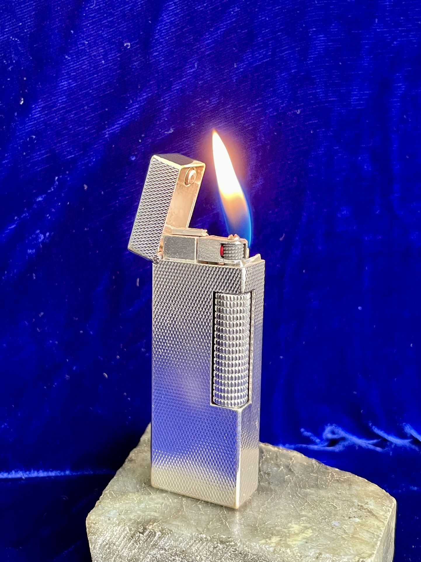 Vintage Silver 60s Rare Dunhill Lighter Rollagas Mint Condition Works 1 Year Warranty 