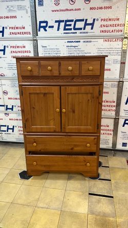 Solid Wood Armoire Dresser with Drawers