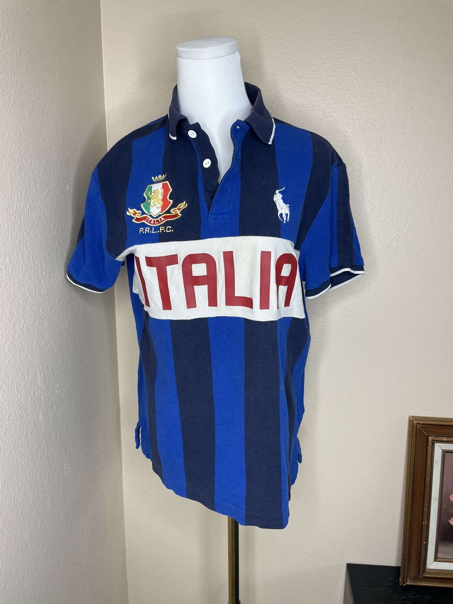 Ralph Lauren Men's Blue Italia Polo Shirt Medium