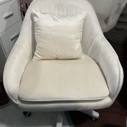 white vanity chair