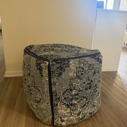 Blue Patterned Ottoman (World Market)