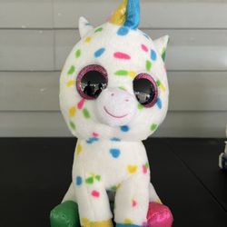 Ty Beanie Boos HARMONIE 10" Medium Confetti Unicorn Plush 2018 Stuffed Animal