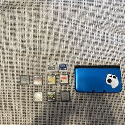 Nintendo 3DS XL(For Parts) With 9 Games