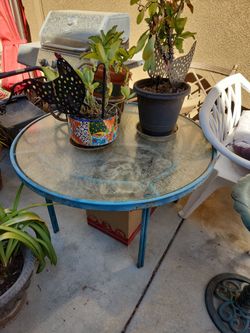 Glass Tabletop Patio Table