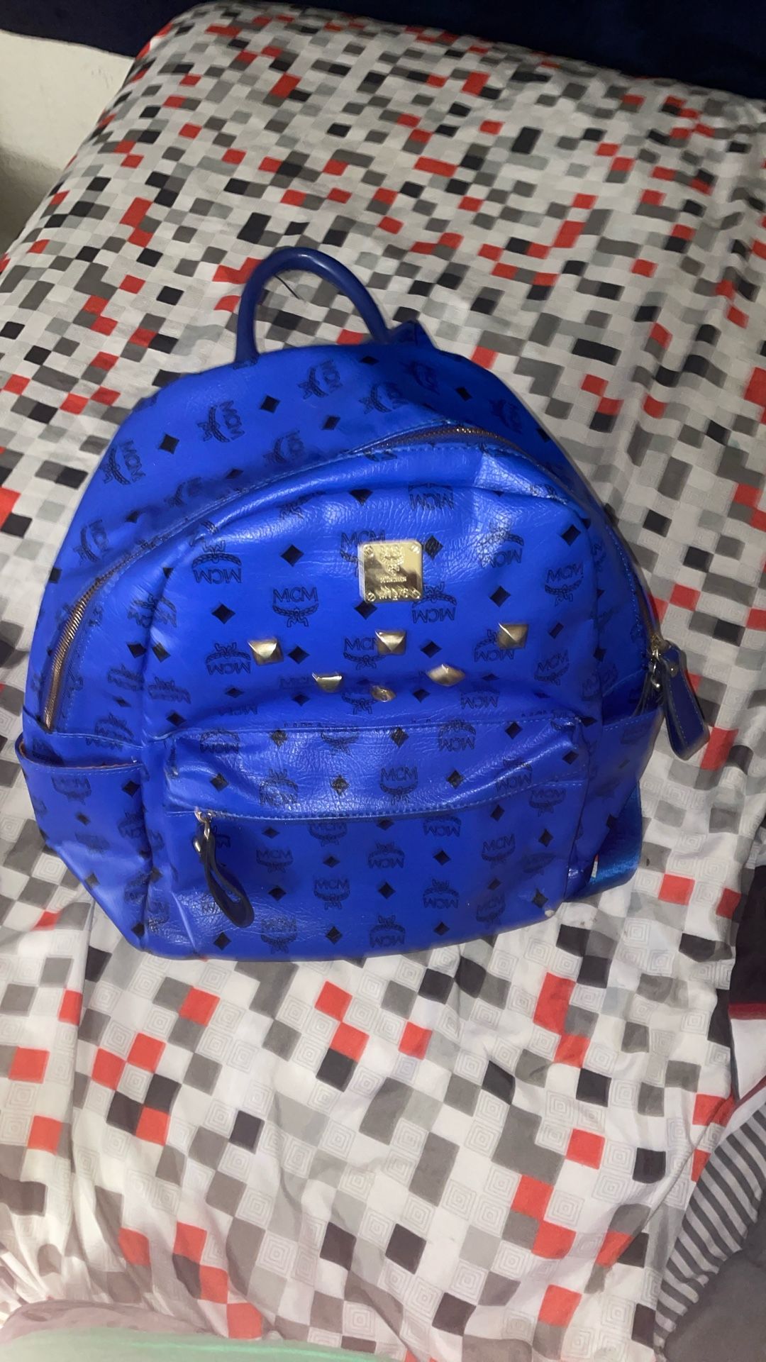 Blue Mcm Bag