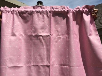 Pink curtains, 1 pair
