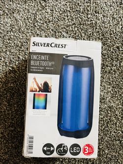 Silvercrest Basic Beat & Light Black Blue Bluetooth LED TWS Portable Speaker 16h