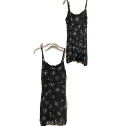 BLACK & WHITE DAISY SUNDRESS
