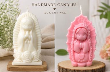 Handmade Virgin Prayer Candle – Faith, Hope & Blessings🙏🏻💕