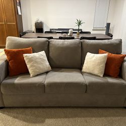 Living Spaces Sleeper Couch Grey