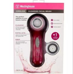 Westinghouse Cordless Duel Speed Cleansing Facial Brush + 1 Extra Brush Head NEW