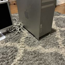 Apple Computer Tower And Monitor 