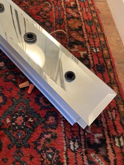 Glass Mirror Vanity Light Fixture 36” L 2.5” D