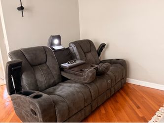 Viking Graphite Reclining Sofa + 2 Loveseats