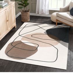 8/10 Machine Washable Modern Abstract Rug Holiday Gift 