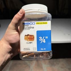 NIBCO 3/4" COPPER MALE ADAPTERS C x MPT 12 Left