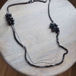 Black Bead Necklace