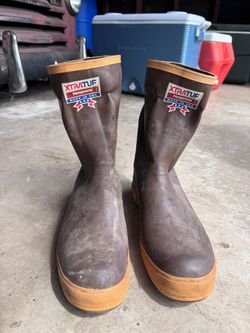 Xtratuf Legacy Neoprene boots in a brown