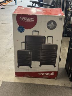 American Tourister Tranquil 3 Piece Luggage Set Slate Blue
