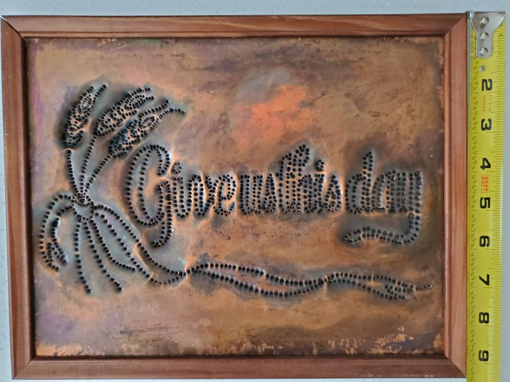 Prayer Give Us This Day Punched Metal  Wall Art Thanks Religious Spiritual Decor Gift