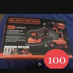 BLACK+DECKER™ 20-Volt Lithium-Ion Cordless 3/8" Drill & Mouse® Detail Sander 2-Tool Combo Kit