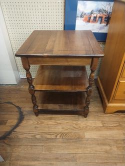 Solid Maple 3 Shelf Table 
