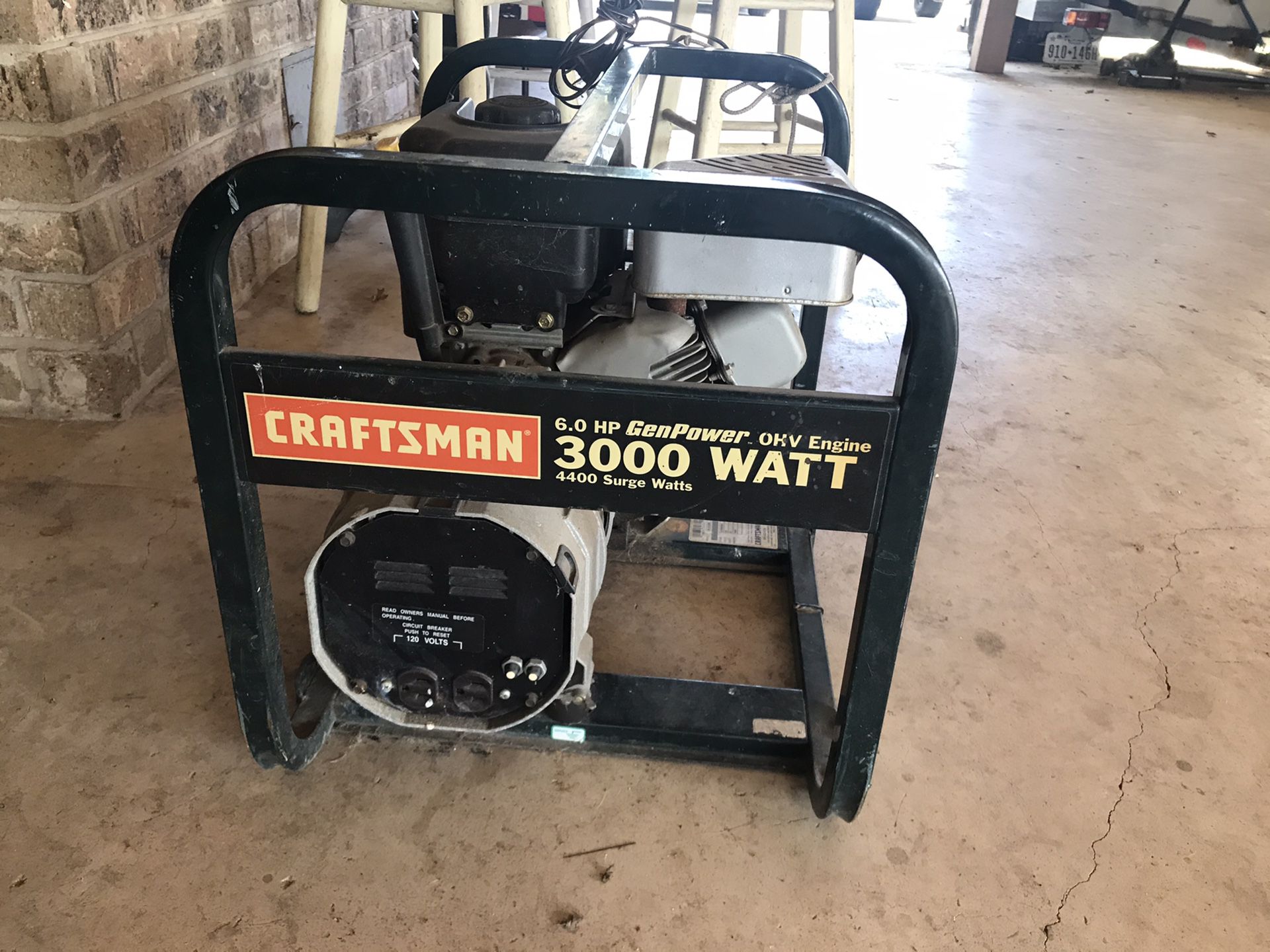 Craftsman Generator 3000 watts