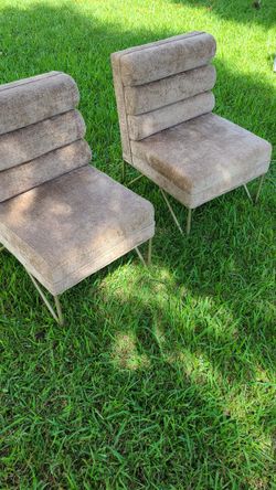Set of 2 Channel Back Accent Chairs