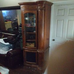 Book Shelves/entertainment Center End Pieces. Large Mirror 