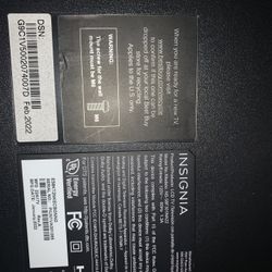 INSIGNIA TV 58” model NS-58f301n22 Free ( Screen Broken)