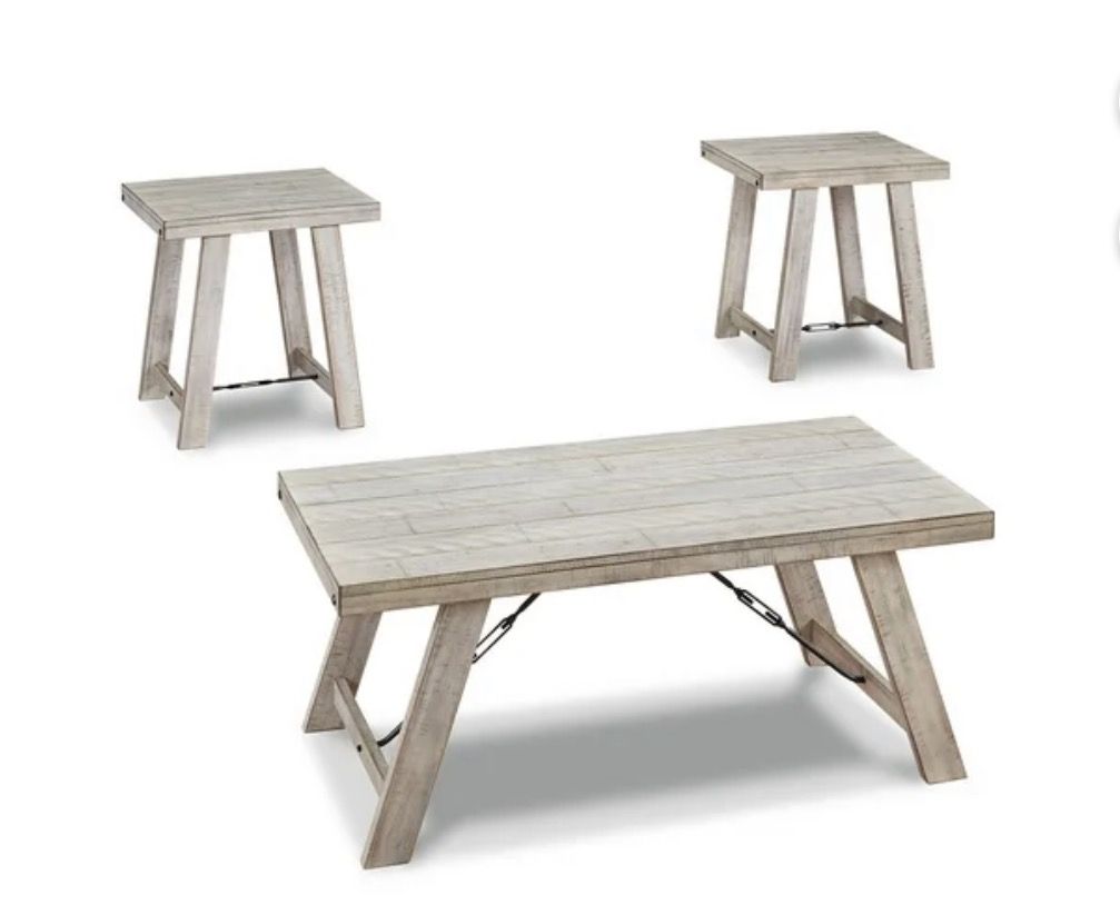 Coffee table with End table x2 (set of 3) Carynhurst Series from Ashley Furniture -used-