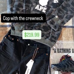 Bape Crewneck With Purple Jeans