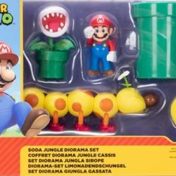 World of Nintendo Super Mario 2.5 inch Action Figure Playset Soda Jungle Diorama