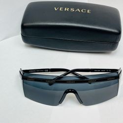 Versace Shield Sunglasses Model 2208 Black Frames 