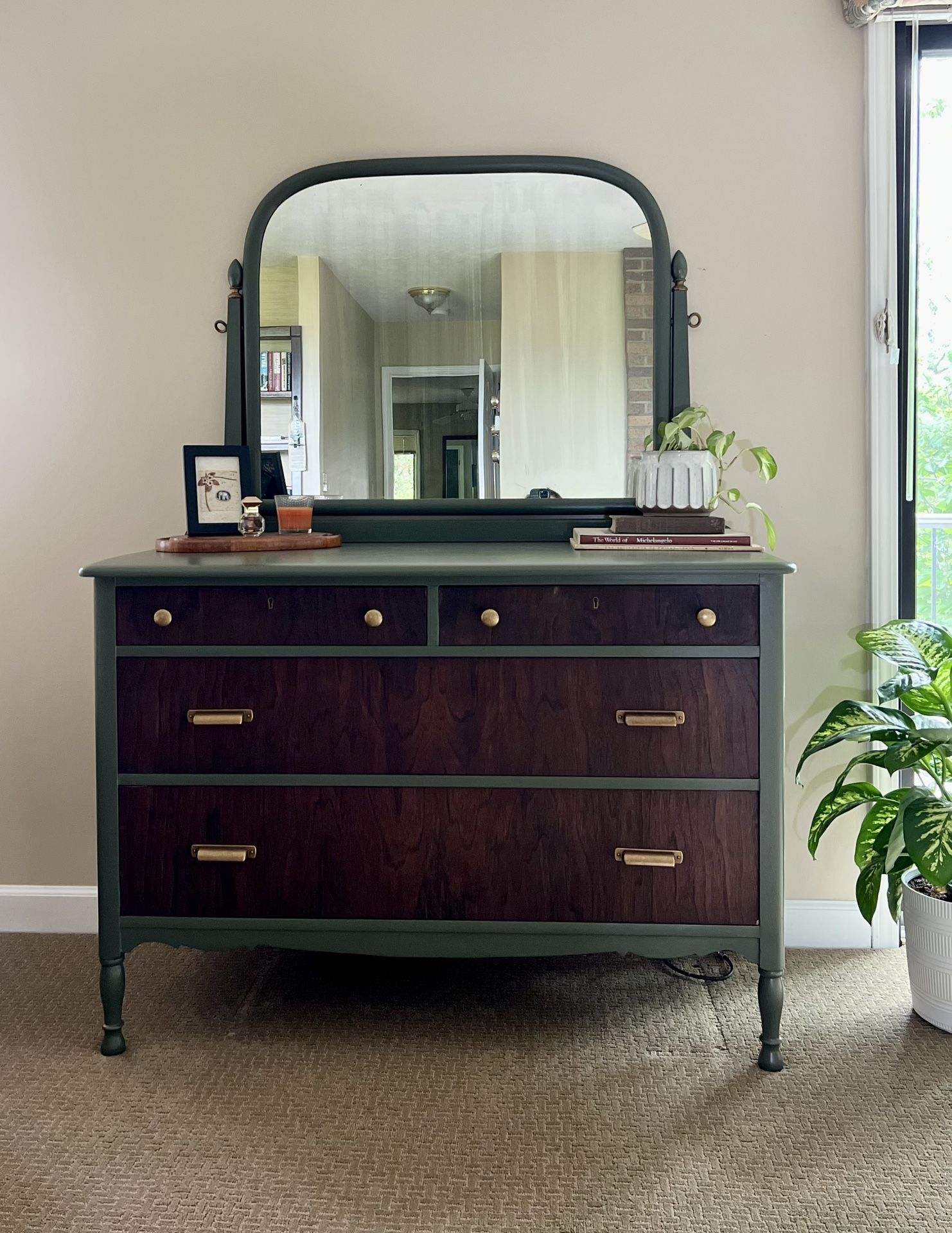 Green Antique Dresser