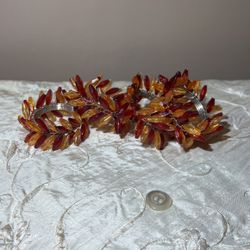 Set of Four Leaf Beads Napkin Rings