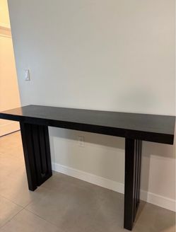 Black Wood Console Table