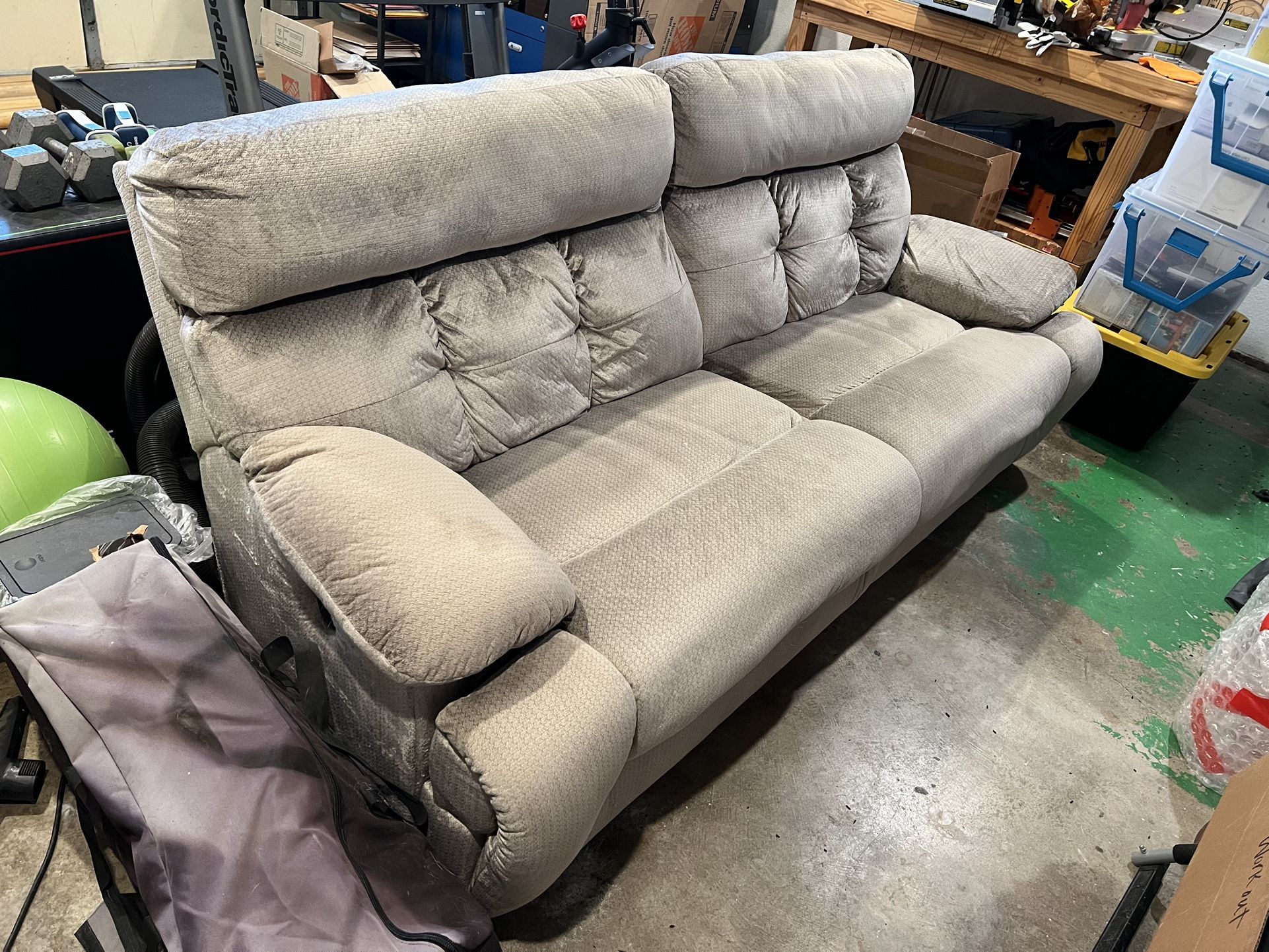 Ashley Beige Reclining Couch