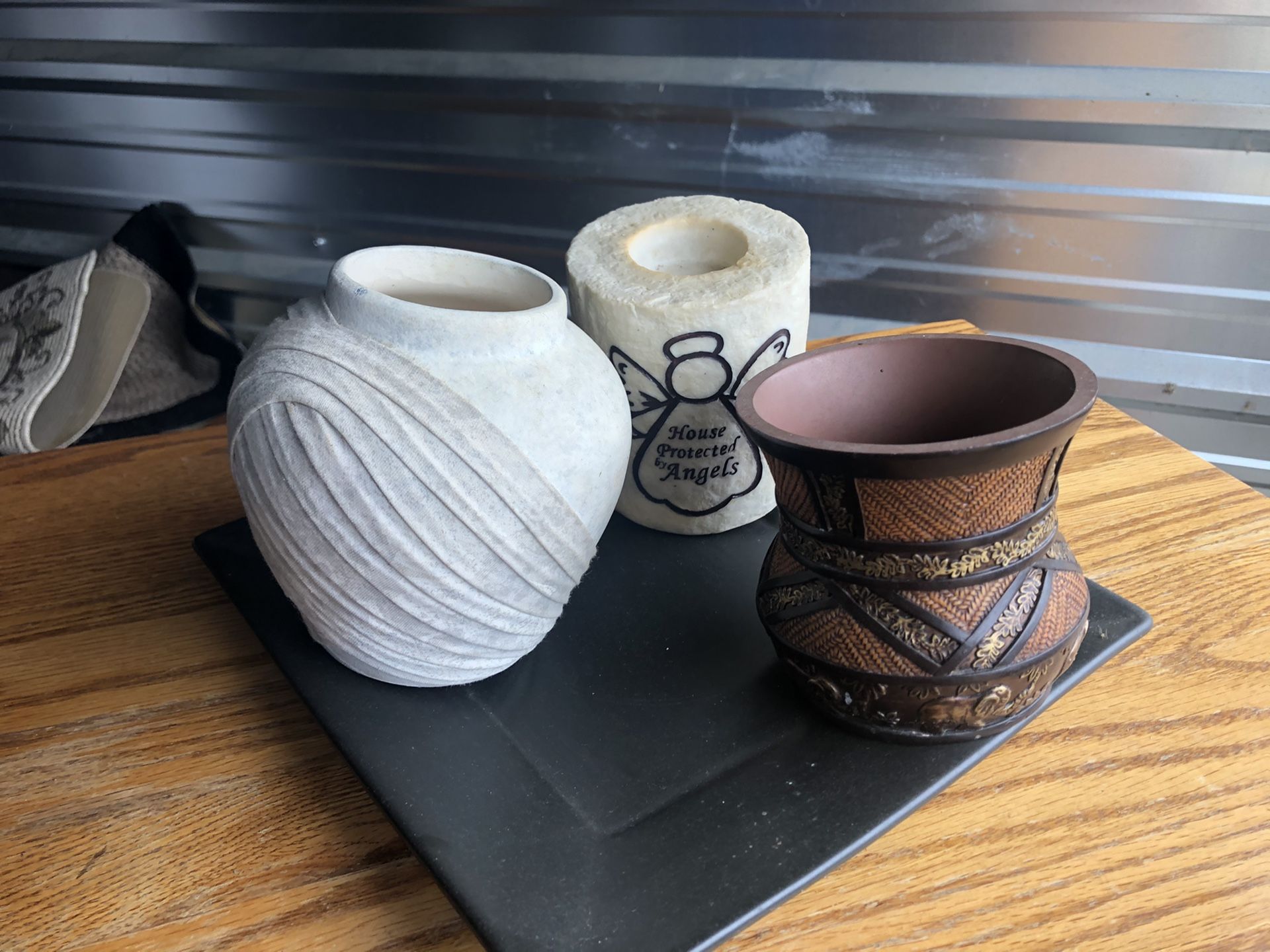 Decorative vases & tea-light vase & decorative plate