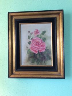 Real canvas rose