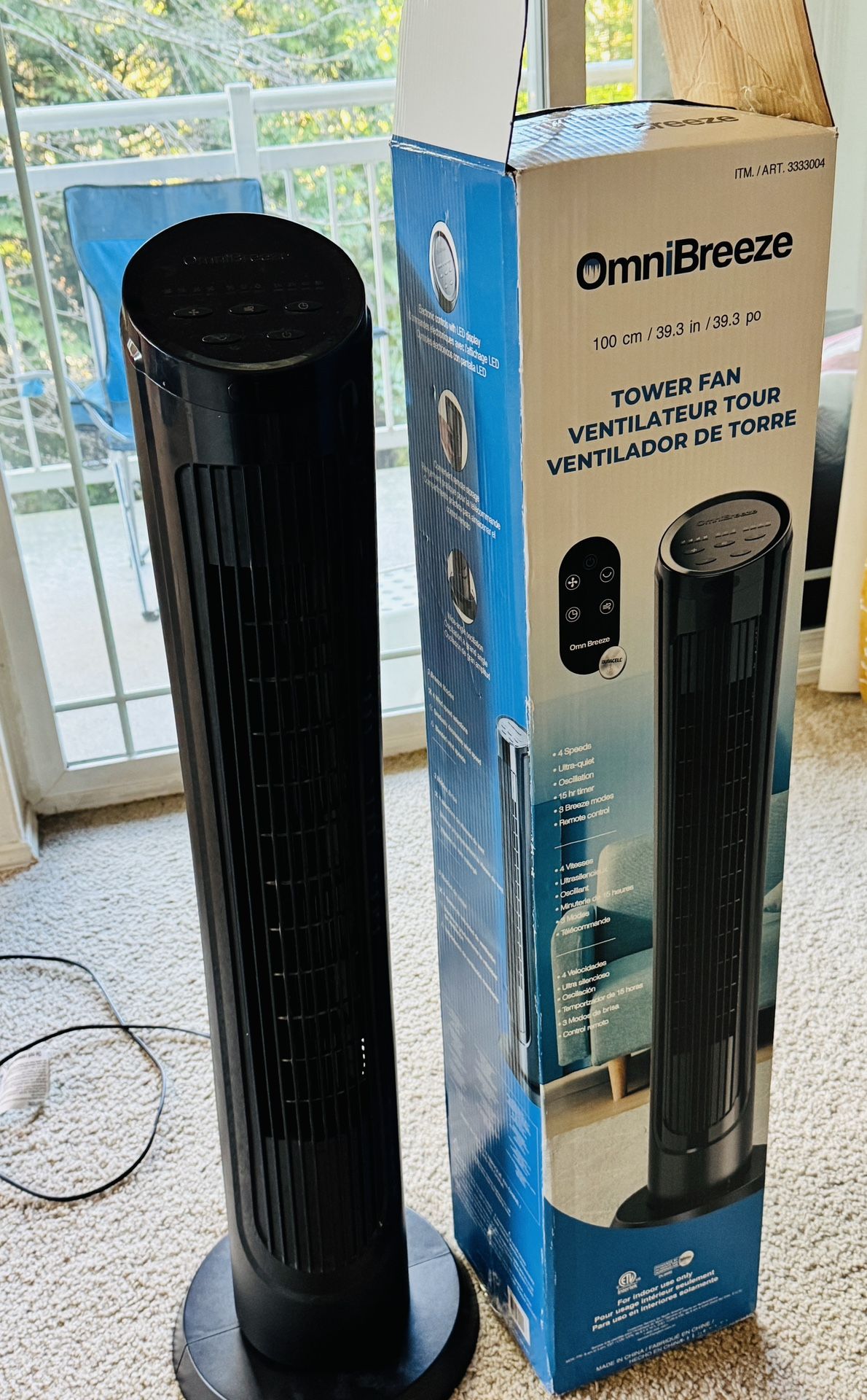 OmniBreeze Tower fan
