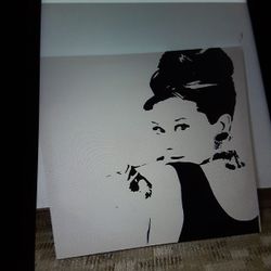 Large Audrey Hepburn Canvas Print