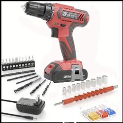 20V Cordless Drill - Powerful, Adjustable Speed w/ Battery/Charger and Accessories $20 Firm
