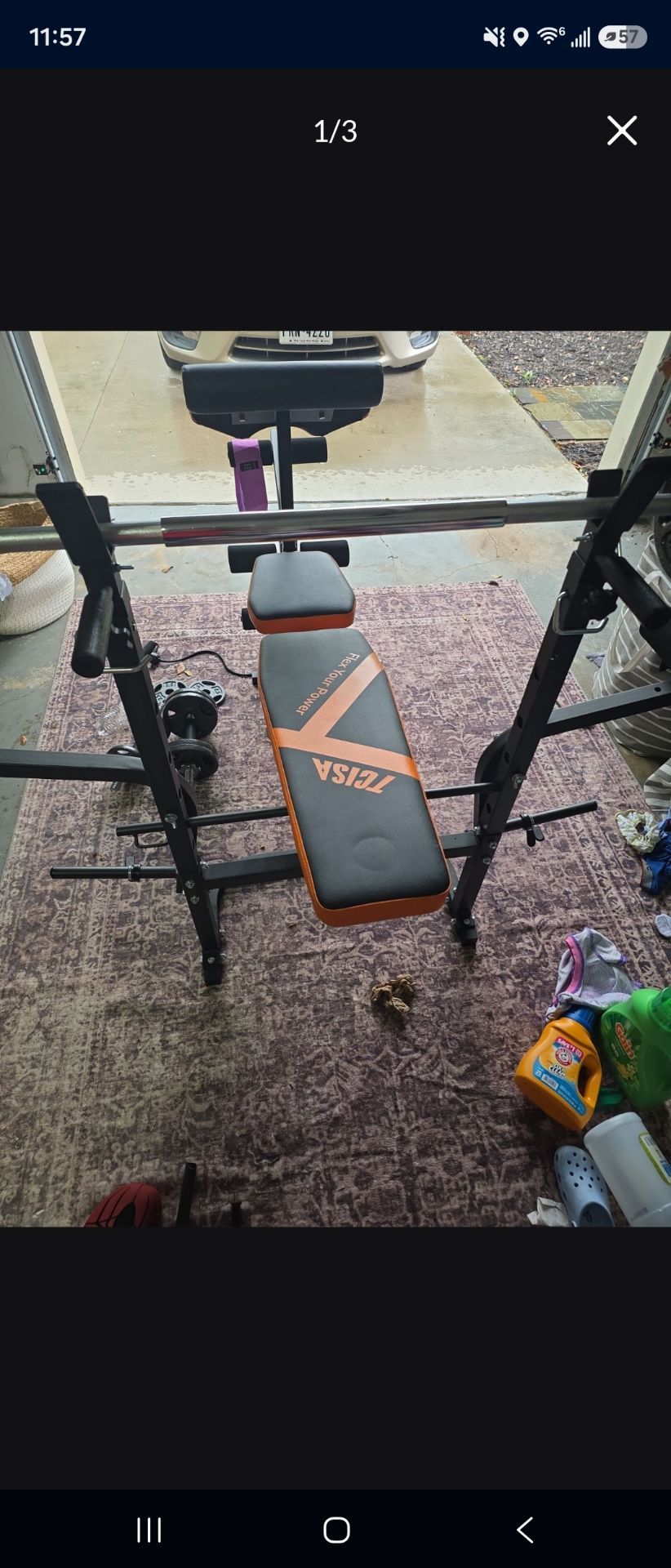 Weight bench with wieghts